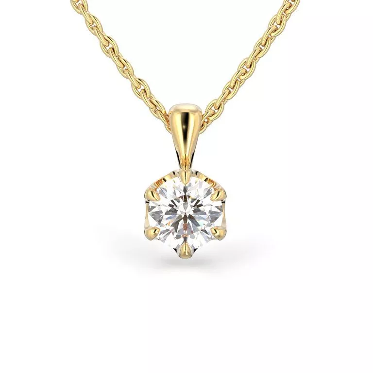 Festive Adele riipus, keltakulta 671-070-KK