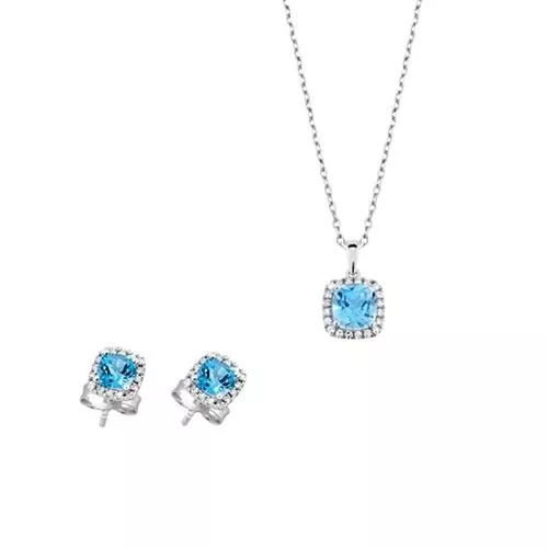 Brilliant Star korusetti, vaaleansininen topaasi