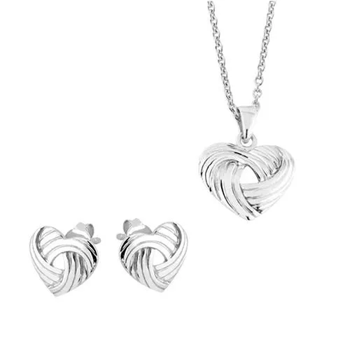 Hopeinen korusetti, sydän