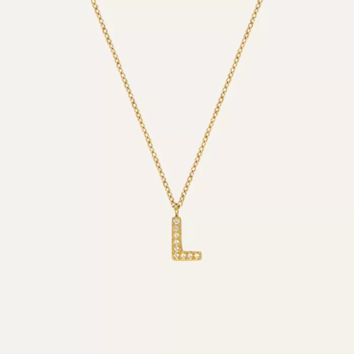 Mockberg Petite Stone Letter, L kaulakoru MB0082