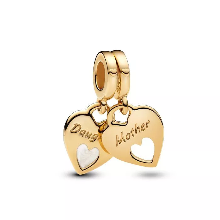 Pandora Moments Mother And Daughter Hearts Charm, gilt 769187C01