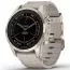 Garmin fēnix 7S Pro - Sapphire Solar Edition Pehmeän kullansävyinen ruostumaton teräs ja vaaleanharmaa nahkaranneke 010-02776-30-2
