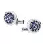 Montblanc Round In Stainless Steel With Lapis Lazuli Inlay kalvosinnapit MB123801-1