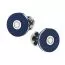 Montblanc Round Cufflinks in Stainless Steel with Blue Resin kalvosinnapit MB123812-1