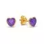 Gold Ohrringe Herz 140651lila-1