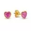 Gold Ohrringe, Rosa Herz 140651pink-1