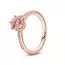Pandora Rose Pink Sparkling Crown Solitaire sormus 188289C01-4