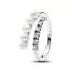 Pandora Treated Freshwater Cultured Pearls & Pavé Open sormus 193145C01-1