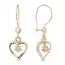 Gold Ohrringe, Herz 23-1002pink-1