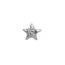 Weißes Goldinen  Zahnschmuck Diamant, Stern 4-38-1