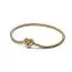 Pandora 14K Gold-Plated Infinity Heart Clasp Snake Chain Armband (20 cm) 563758C01-1
