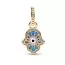 Pandora Moments Opalescent Blue Hamsa Hand Dangle Charm 762699C01-1