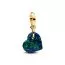Pandora Opalescent Green Heart Dangle Charme 763348C01-1