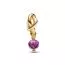 Pandora Faceted Purple Eternity Circle Dangle Charme 763462C02 / Februar-1