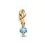 Pandora Faceted Sea Aqua Blue Eternity Circle Dangle Charme 763462C03 / März-1