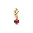 Pandora Faceted True Red Eternity Circle Dangle Charm 763462C07 / Juli -1