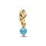Pandora Turquoise Blue Eternity Circle Dangle Charme 763462C12 / Dezember-1