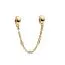 Pandora Triple Clear Stone Sicherheitskette, 14K vergoldet 763515C01-05-1