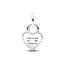 Pandora Moments Two-tone Twistable Heart Padlock Double Dangle hela 783079C01-3