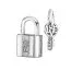 Pandora Dangle Padlock & Key Charme 790088C01-1