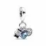 Pandora Camera, Heart and Compass Dangle Charme 792703C01-1