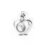 Pandora Engravable Heart Magnifying Glass Double Dangle Charme 793671C00-1