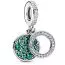 Pandora Sparkling Green Disc berlock 799186C02-1