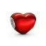 Pandora Metallic Red Heart Charme 799291C02-1