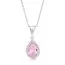 Silver Necklace, Light Pink Drop BOL-N1182Zpink / 40-45CM