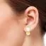 Gold-plated Silver Earrings, Mother-of-pearl Bead E-3531PG