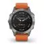 Garmin Fenix 6 Sapphire Titanium-Orange 010-02158-14-1