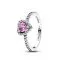 Pandora Elevated Light Purple Heart sormus 198421C12