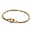 Pandora Heart Clasp Faceted Snake Chain Armband 564236C00