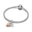 Pandora Engravable Heart & Arrow Double Dangle Charme 763622C01-2
