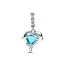 Pandora Blue Murano Glass Dolphins Dangle Charme 793924C01-2