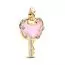 Pandora Opalescent Pink Love Key Large Dangle Charm hela 764349C01