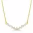 Gold-plated Silver Necklace, Zirconia Row BOL-N5951ZG / 40-45CM
