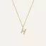 Mockberg Petite Stone Letter, H Halskette MB0078-1