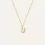 Mockberg Petite Stone Letter, U Halskette MB0091-1