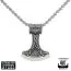 Northern Viking Jewelry Algiz Axehead -kaulakoru 50 cm NVJRS066-1