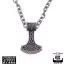 Northern Viking Jewelry Algiz Axehead -kaulakoru 60cm NVJRS097-1