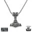 Northern Viking Jewelry Thorin Vasara Riimu kaulakoru 50 cm NVJRS129-1