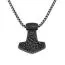 Northern Viking Jewelry Iron Thor's Hammer Necklace 50 cm  NVJRS146