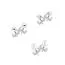 Silberohrringe-Set PEARL-BALL-CZ SET-1