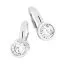 Silber Ohrringe, PERS0614-8MM WHI-1