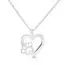 Silver Necklace with Heart and Paw Print WN-32354/40-45CM