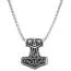 Northern Viking Jewelry Mjölnir Thor´s Hammer -  Halskette (60cm) NVJRS009-1