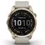 Garmin Fenix 7S Sapphire Sol, Cream Gold Ti w/ Light Sand 010-02539-21-6