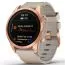 Garmin Fenix 7S, Sapphire Solar, Ruusukullan värinen titaani ja kalkkikiven värinen nahkahihna 010-02539-35-0