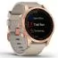 Garmin Fenix 7S, Sapphire Solar, Ruusukullan värinen titaani ja kalkkikiven värinen nahkahihna 010-02539-35-2